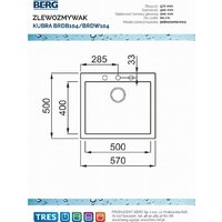 Кухонная мойка Berg Kubra BRDB104 - Превью изображения №4 — Интернет-магазин Time-Shop