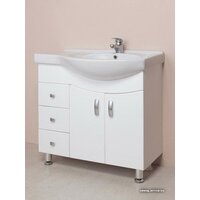  Onika Тумба под умывальник Эльбрус 82.10 крыло справа (белый) 108202 - Превью изображения №2 — Интернет-магазин Time-Shop