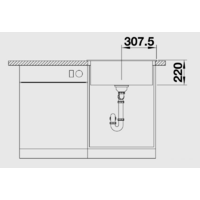 Кухонная мойка Blanco Pleon 6 (темная скала) [521679] - Превью изображения №4 — Интернет-магазин Time-Shop