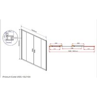 Душевая дверь Vincea Garda VDS-1G2190CL (хром/прозрачное) - Превью изображения №7 — Интернет-магазин Time-Shop
