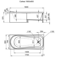 Ванна Alex Baitler Saima 180x80 - Превью изображения №5 — Интернет-магазин Time-Shop