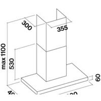 Кухонная вытяжка Falmec Plane NRS 90 800 м3/ч (нержавеющая сталь) - Превью изображения №3 — Интернет-магазин Time-Shop