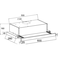 Кухонная вытяжка LEX Hubble 600 (черный) - Превью изображения №2 — Интернет-магазин Time-Shop