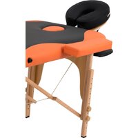 Массажный стол Atlas Sport складной 2-с деревянный 70 см (черно-оранжевый) - Превью изображения №3 — Интернет-магазин Time-Shop