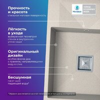 Кухонная мойка Polygran Blade 660 (кремовый) - Превью изображения №2 — Интернет-магазин Time-Shop