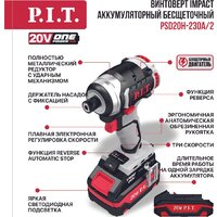 Винтоверт P.I.T. PSD20H-230A/2 (с 2-мя АКБ) - Превью изображения №2 — Интернет-магазин Time-Shop