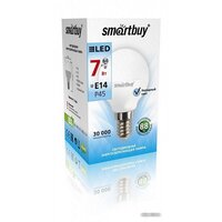 Светодиодная лампочка SmartBuy P45 E14 7 Вт 4000 К [SBL-P45-07-40K-E14] - Превью изображения №2 — Интернет-магазин Time-Shop