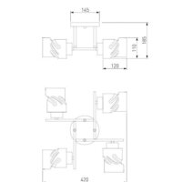 Припотолочная люстра Евросвет Hilari 30165/4 (Черный жемчуг) - Превью изображения №6 — Интернет-магазин Time-Shop