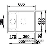 Кухонная мойка Blanco Metra 6-F (антрацит) [519134] - Превью изображения №3 — Интернет-магазин Time-Shop