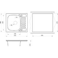 Кухонная мойка Granula GR-5801 (алюминиум) - Превью изображения №3 — Интернет-магазин Time-Shop
