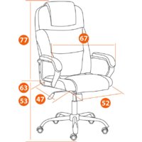 Офисное кресло TetChair Bergamo (ткань, хром 22/темно-серый F68) - Превью изображения №19 — Интернет-магазин Time-Shop