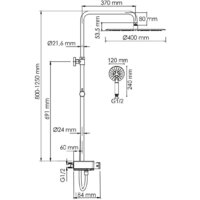 Душевая система  Wasserkraft A113.117.058.CH Thermo - Превью изображения №3 — Интернет-магазин Time-Shop