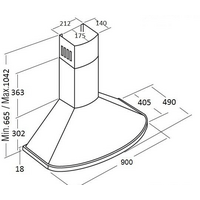 Кухонная вытяжка KUPPERSBERG Bona 90 B Bronze - Превью изображения №2 — Интернет-магазин Time-Shop