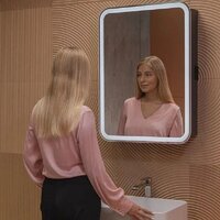  Silver Mirrors Шкаф с зеркалом для ванной Фиджи-Антрацит Flip 60 ИК LED-00003042 - Превью изображения №8 — Интернет-магазин Time-Shop