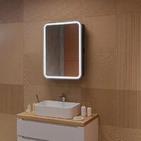  Silver Mirrors Шкаф с зеркалом для ванной Фиджи-Антрацит Flip 60 ИК LED-00003042 - Превью изображения №4 — Интернет-магазин Time-Shop