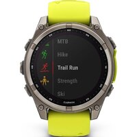 Умные часы Garmin Fenix 8 Solar, Sapphire 47мм (титановый серый с желтым ремешком) - Превью изображения №6 — Интернет-магазин Time-Shop