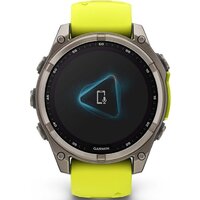 Умные часы Garmin Fenix 8 Solar, Sapphire 47мм (титановый серый с желтым ремешком) - Превью изображения №5 — Интернет-магазин Time-Shop