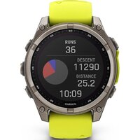 Умные часы Garmin Fenix 8 Solar, Sapphire 47мм (титановый серый с желтым ремешком) - Превью изображения №8 — Интернет-магазин Time-Shop