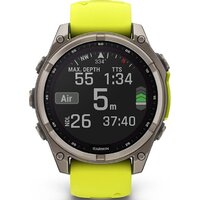Умные часы Garmin Fenix 8 Solar, Sapphire 47мм (титановый серый с желтым ремешком) - Превью изображения №7 — Интернет-магазин Time-Shop