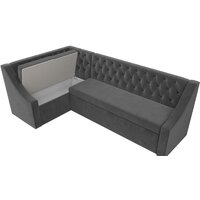 Угловой диван Лига диванов Мерлин левый 109428L (велюр, серый) - Превью изображения №7 — Интернет-магазин Time-Shop