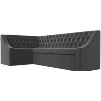 Угловой диван Лига диванов Мерлин левый 109428L (велюр, серый) - Превью изображения №3 — Интернет-магазин Time-Shop