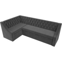 Угловой диван Лига диванов Мерлин левый 109428L (велюр, серый) - Превью изображения №5 — Интернет-магазин Time-Shop