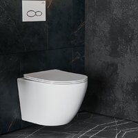 Унитаз подвесной Roxen Antares в комплекте с инсталляцией Asten Readle Zentralmodul AR0601-185CH с кнопкой (хром глянец) - Превью изображения №7 — Интернет-магазин Time-Shop