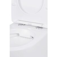 Унитаз подвесной Roxen Antares в комплекте с инсталляцией Asten Readle Zentralmodul AR0601-185CH с кнопкой (хром глянец) - Превью изображения №5 — Интернет-магазин Time-Shop