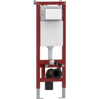 Унитаз подвесной Roxen Antares в комплекте с инсталляцией Asten Readle Zentralmodul AR0601-185CH с кнопкой (хром глянец) - Превью изображения №8 — Интернет-магазин Time-Shop