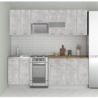 Готовая кухня Mio Tesoro Экстра-лайт 2.2 (ателье светлый/мадрид) - Превью изображения №3 — Интернет-магазин Time-Shop