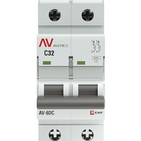 Выключатель автоматический EKF Averes AV-6 2P 32A (C) 6kA mcb6-DC-2-32C-av - Превью изображения №2 — Интернет-магазин Time-Shop