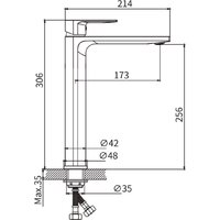 Умывальник Lauter 21493A + Reef 21CK8678BS - Превью изображения №4 — Интернет-магазин Time-Shop