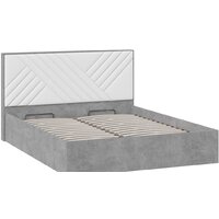 Кровать Трия Хилтон универсальная тип 1 с ПМ 160x200 (ателье светлый/белый) - Превью изображения №2 — Интернет-магазин Time-Shop