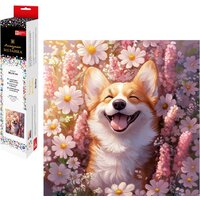 Алмазная мозаика  Феникс+ Корги с ромашками 70806 - Превью изображения №2 — Интернет-магазин Time-Shop