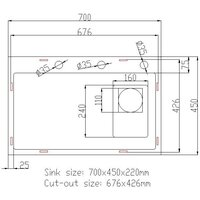 Кухонная мойка Stellar Decor S7045NB-A-D (нано черный, c доской) - Превью изображения №8 — Интернет-магазин Time-Shop