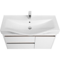  Акватон Тумба под умывальник Нортон 100 1A249001NT010 (белый/дуб эндгр.) - Превью изображения №2 — Интернет-магазин Time-Shop