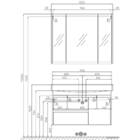  Акватон Тумба под умывальник Нортон 100 1A249001NT010 (белый/дуб эндгр.) - Превью изображения №6 — Интернет-магазин Time-Shop