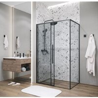 Душевая стенка Grossman Galaxy 80x195 200.K33.01.80.21.00 (черный матовый/стекло прозрачное) - Превью изображения №7 — Интернет-магазин Time-Shop