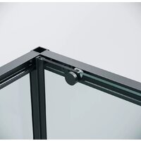 Душевая стенка Grossman Galaxy 80x195 200.K33.01.80.21.00 (черный матовый/стекло прозрачное) - Превью изображения №3 — Интернет-магазин Time-Shop