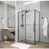 Душевая стенка Grossman Galaxy 80x195 200.K33.01.80.21.00 (черный матовый/стекло прозрачное) - Превью изображения №6 — Интернет-магазин Time-Shop