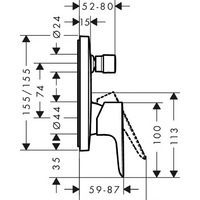 Смеситель Hansgrohe Talis E 71474700 (белый матовый) - Превью изображения №2 — Интернет-магазин Time-Shop