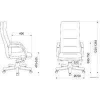 Офисное кресло Бюрократ T-9927WALNUT (черный) - Превью изображения №5 — Интернет-магазин Time-Shop