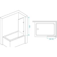 Стеклянная шторка для ванны RGW SC-056-2 300 3511056230-11 - Превью изображения №2 — Интернет-магазин Time-Shop