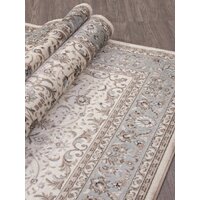 Ковер для жилой комнаты Merinos Valencia Deluxe F014-STAN-CREAM-L.BLUE (2х3) - Превью изображения №2 — Интернет-магазин Time-Shop