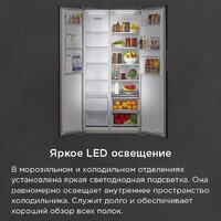 Холодильник side by side MAUNFELD MFF191NFSX - Превью изображения №26 — Интернет-магазин Time-Shop