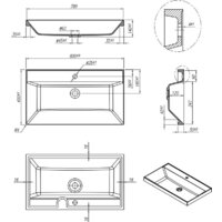Умывальник Roxen Mila 80 3001180 - Превью изображения №4 — Интернет-магазин Time-Shop
