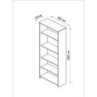 Стеллаж Mio Tesoro Сириус 78x190 2.02.07.120.1 (белый) - Превью изображения №3 — Интернет-магазин Time-Shop