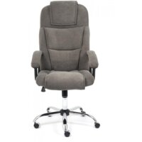 Офисное кресло TetChair Bergamo флок (хром/серый 29) - Превью изображения №2 — Интернет-магазин Time-Shop