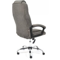 Офисное кресло TetChair Bergamo флок (хром/серый 29) - Превью изображения №4 — Интернет-магазин Time-Shop