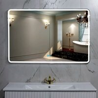  Пекам Зеркало Marta 1 80x60 marta1-80x60sp (с подсветкой, подогревом и сенсором на прикосновение) - Превью изображения №10 — Интернет-магазин Time-Shop